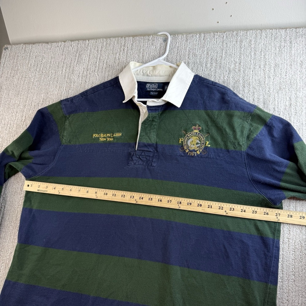 Polo Ralph Lauren Rugby Polo Men's Size 2XB Long Sleeve Crest - Picture 6 of 9
